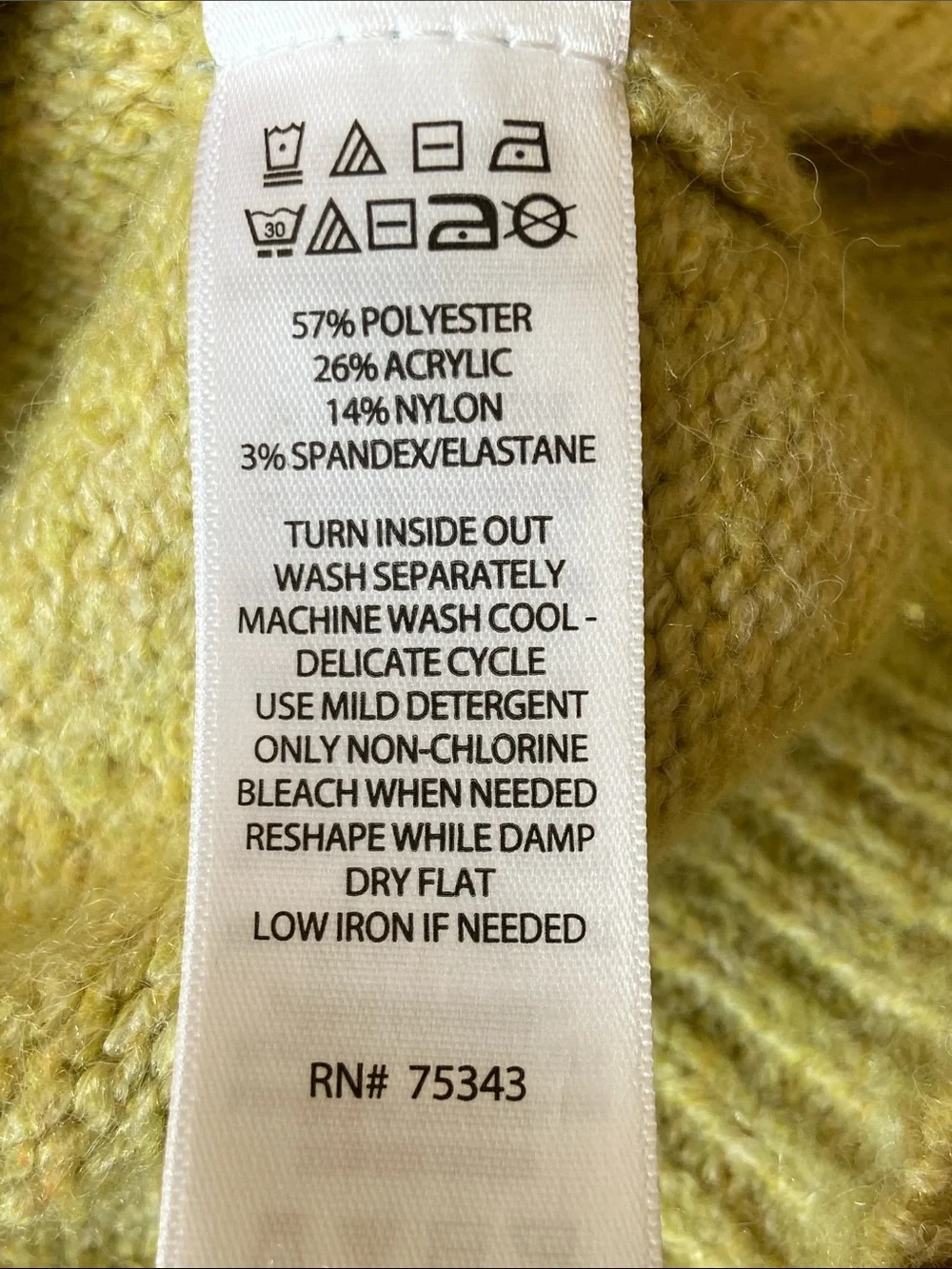 Women’s Cupcakes and Cashmere Two Tone Sweater, Size Medium, Stretch